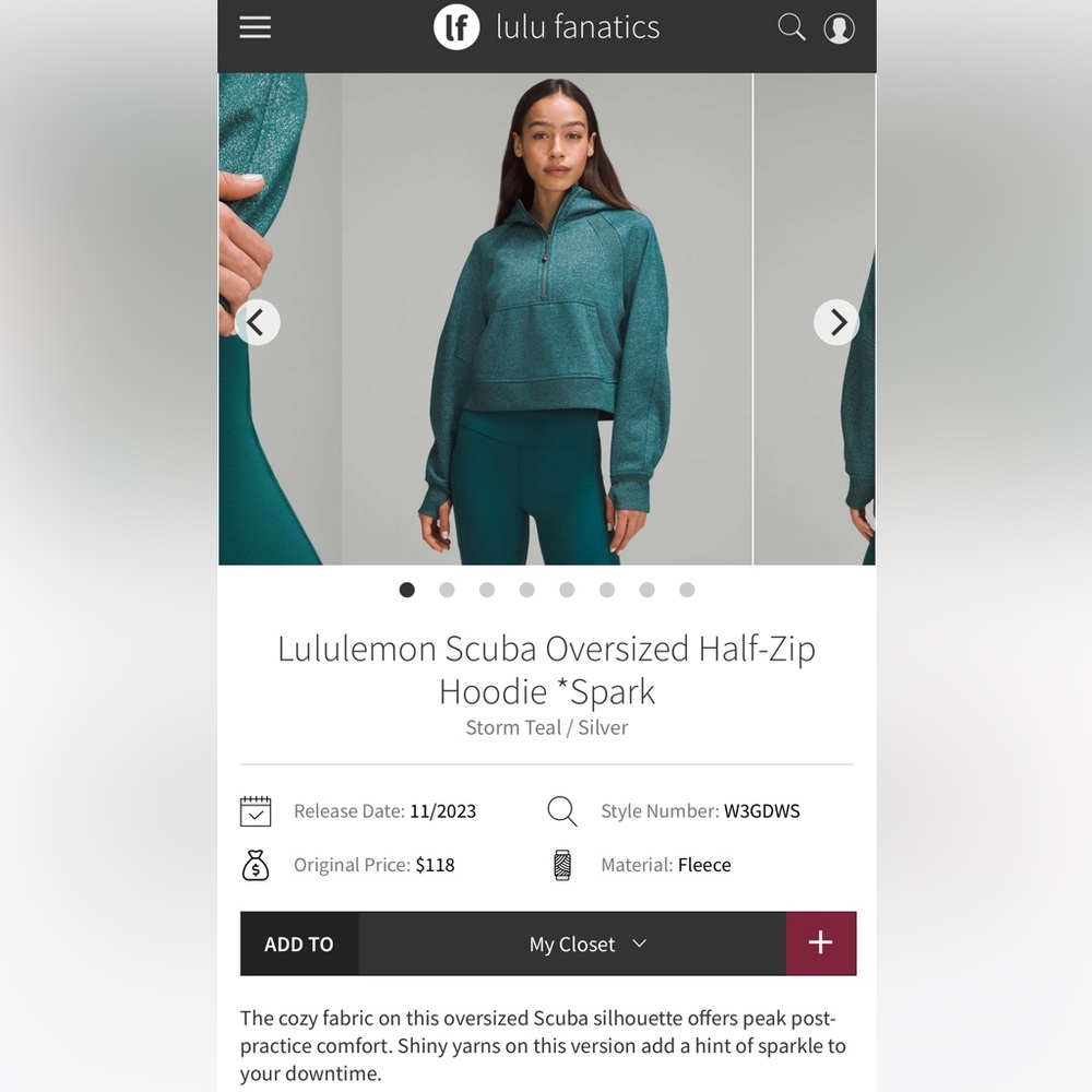 Lululemon Cropped Scuba *Sparkle*